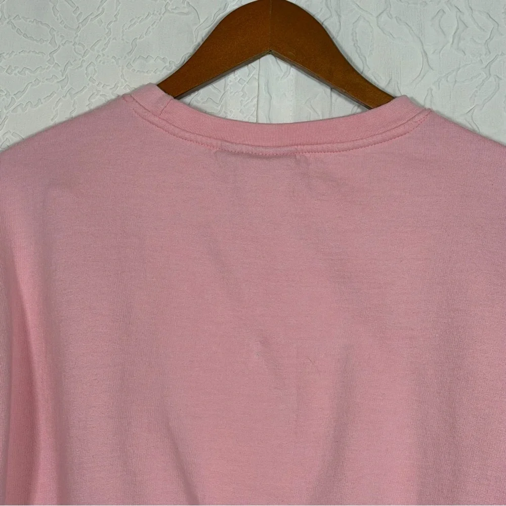 Pink Floyd Crew Neck Crop Sweatshirt Pink Sz L